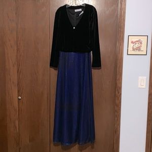 Dark blue formal gown